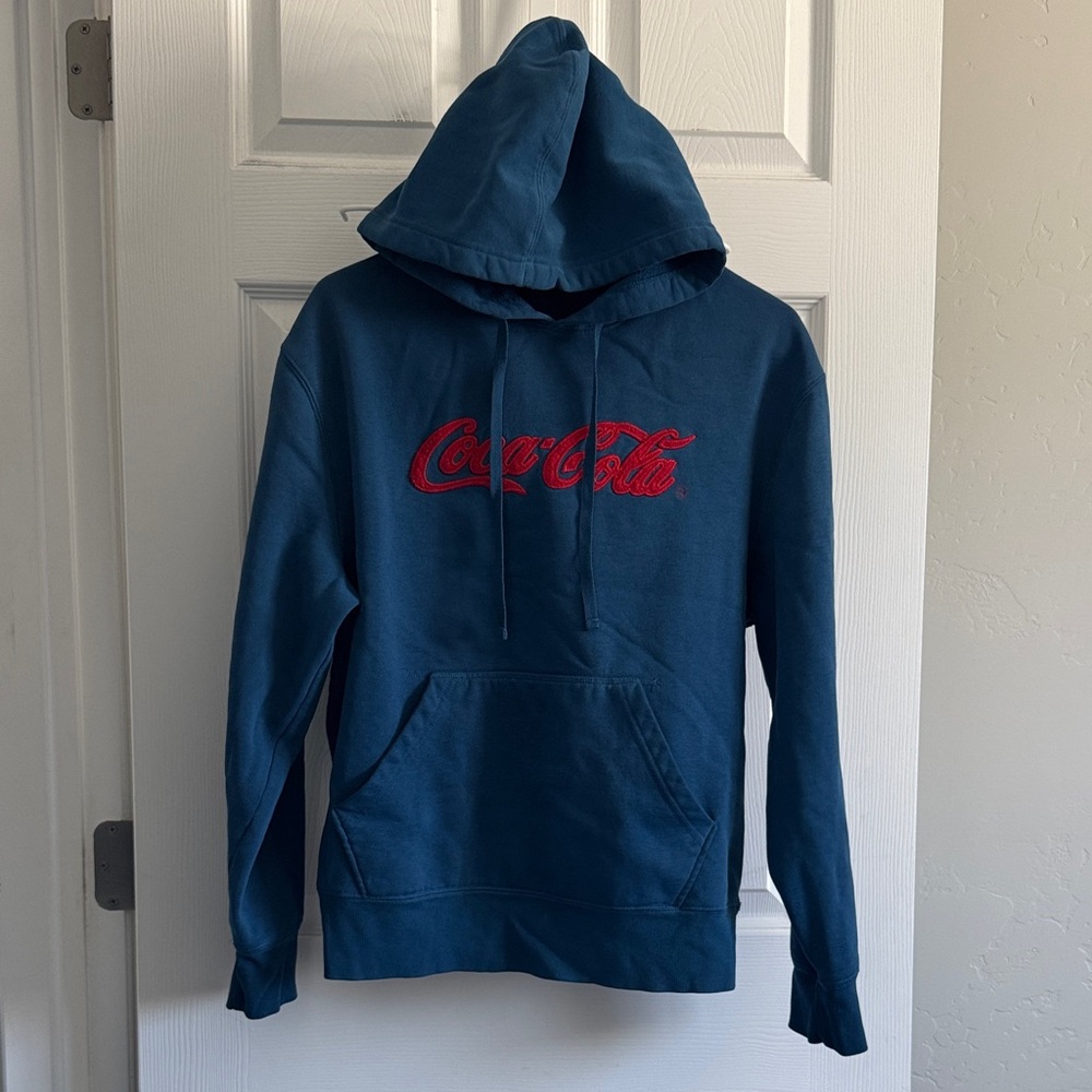 Coca Cola Red Logo Blue Hoodie